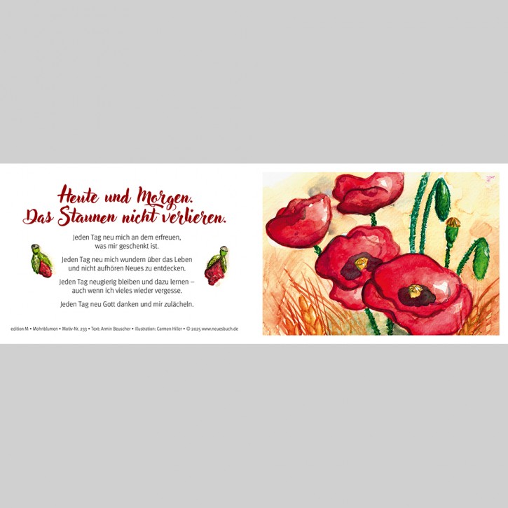 233+ Mohnblumen mit Innentext