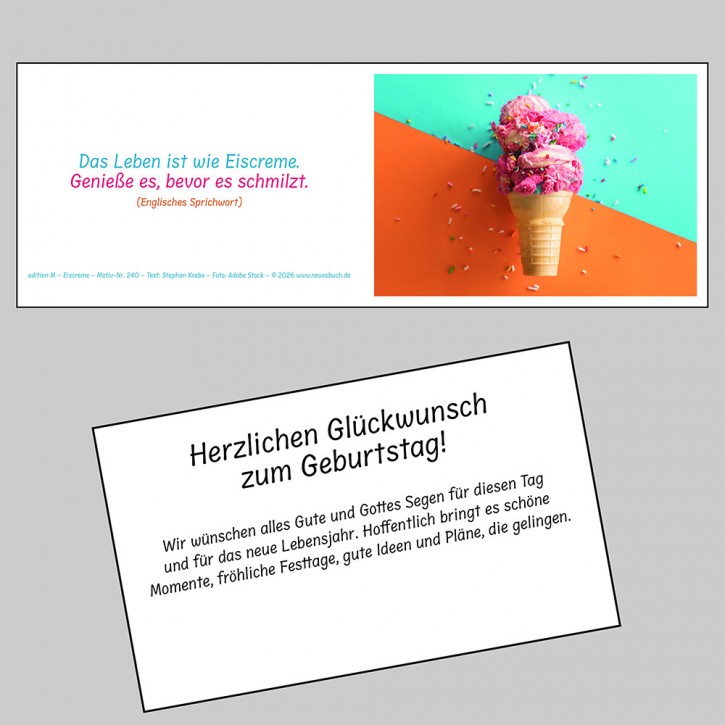 240+ Eiscreme mit Innentext