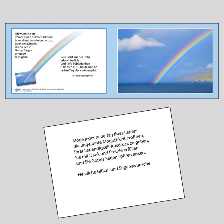 244+ Regenbogen mit Innentext