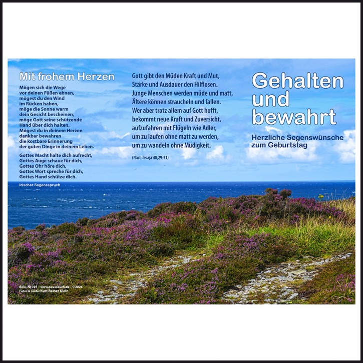 Leporello: Gehalten und bewahrt