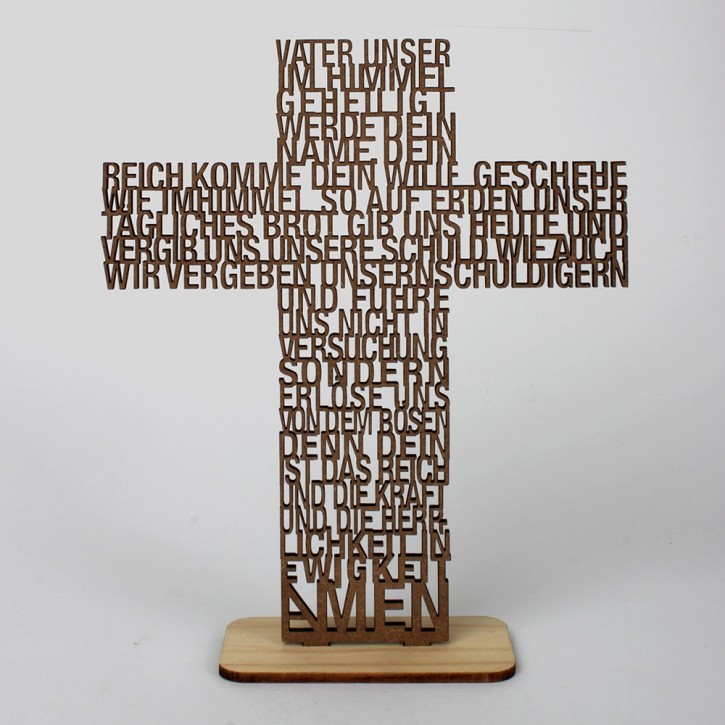 Text-Kreuz Vaterunser