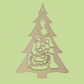 Tannenbaum mit Krippe