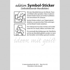 Symbol-Sticker Kreuz Lebensfarben