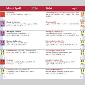 Liturgischer Kalender 2026