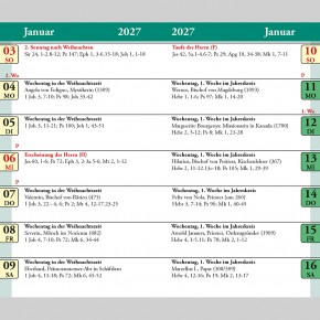 Liturgischer Kalender 2027