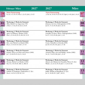Liturgischer Kalender 2027